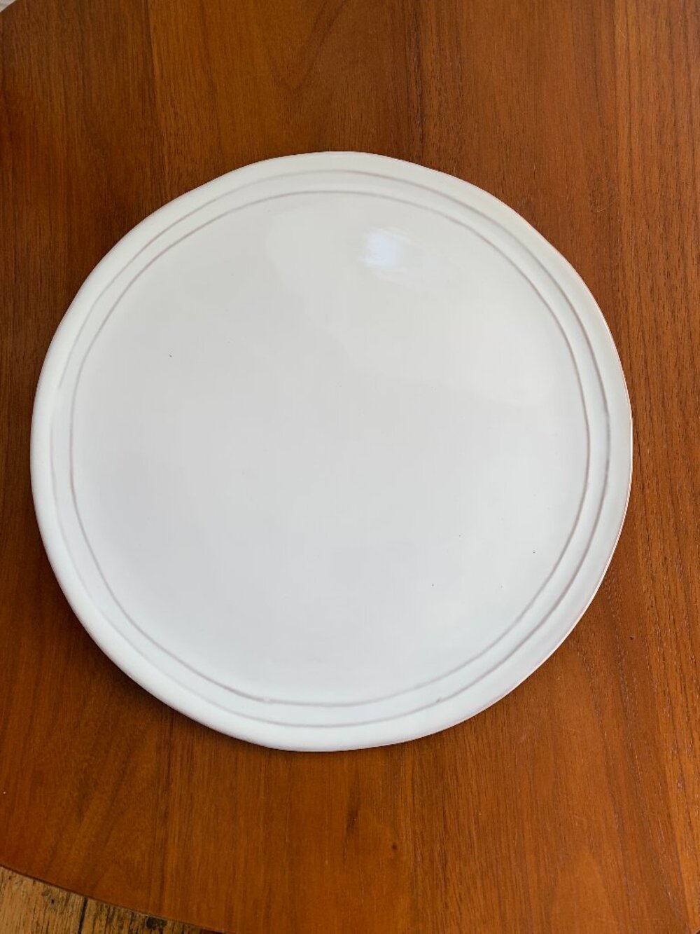 FRENCH GODINGER & Co. DINNER PLATE w/ Lined Border c.2006 'Tribeca'